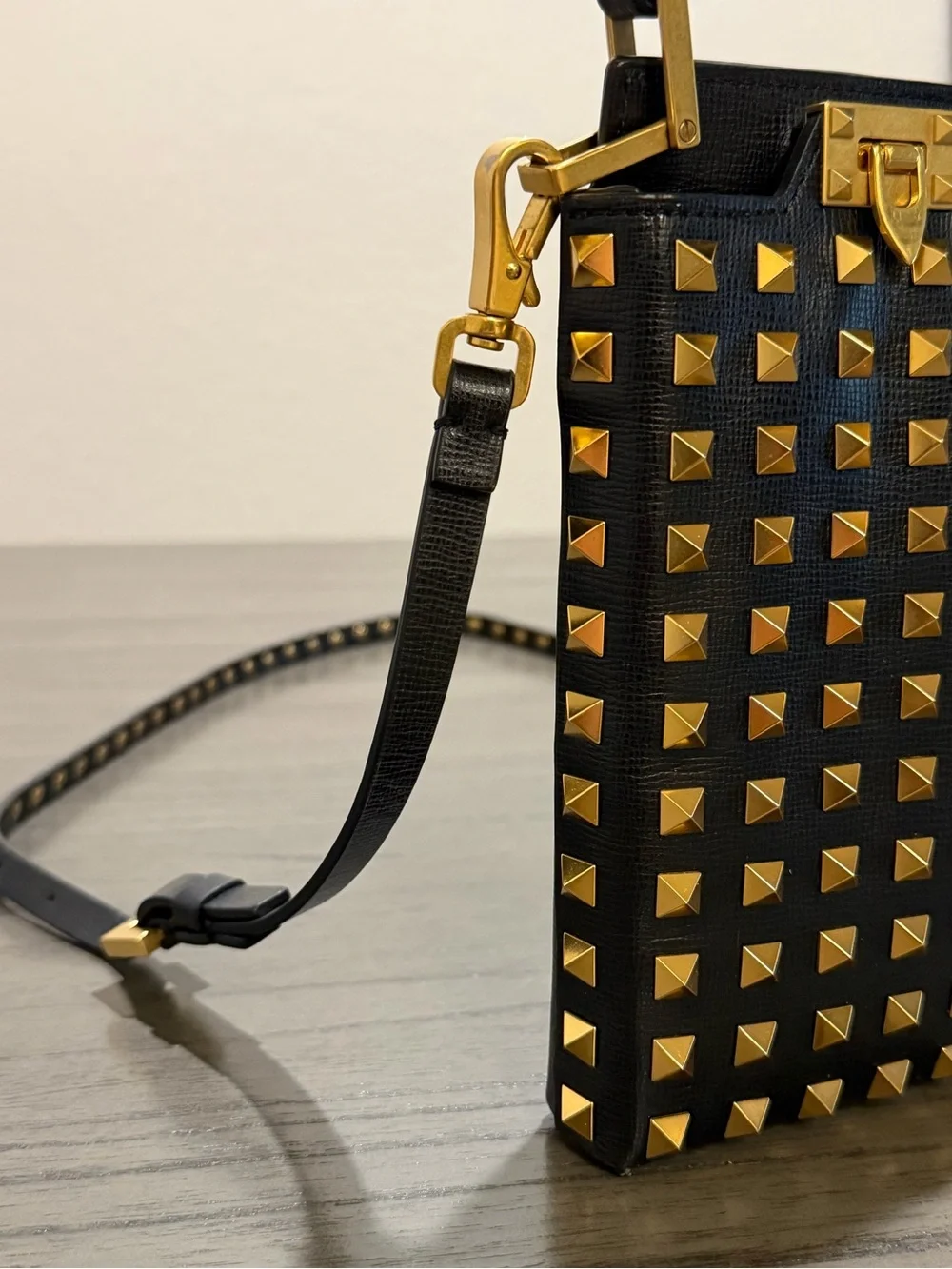 Valentino Garavani Black Studded Crossbody Bag - Picture 8 of 14
